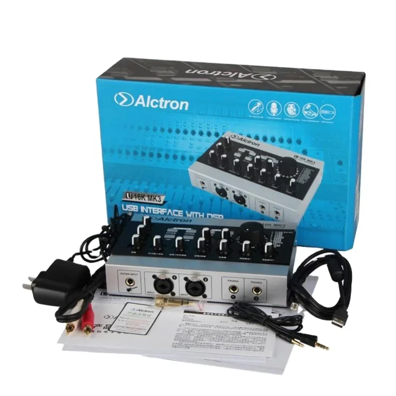 

Alctron professional audio interface sound card microphone earphone