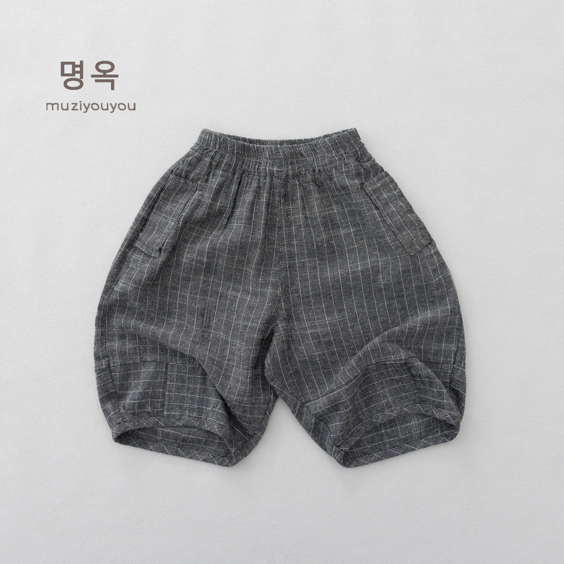 2026 Summer New Boys Girls Thin Cotton Capri Pants Children Loose Trousers Baby Breathable Casual Pants Fashion Kids Clothes
