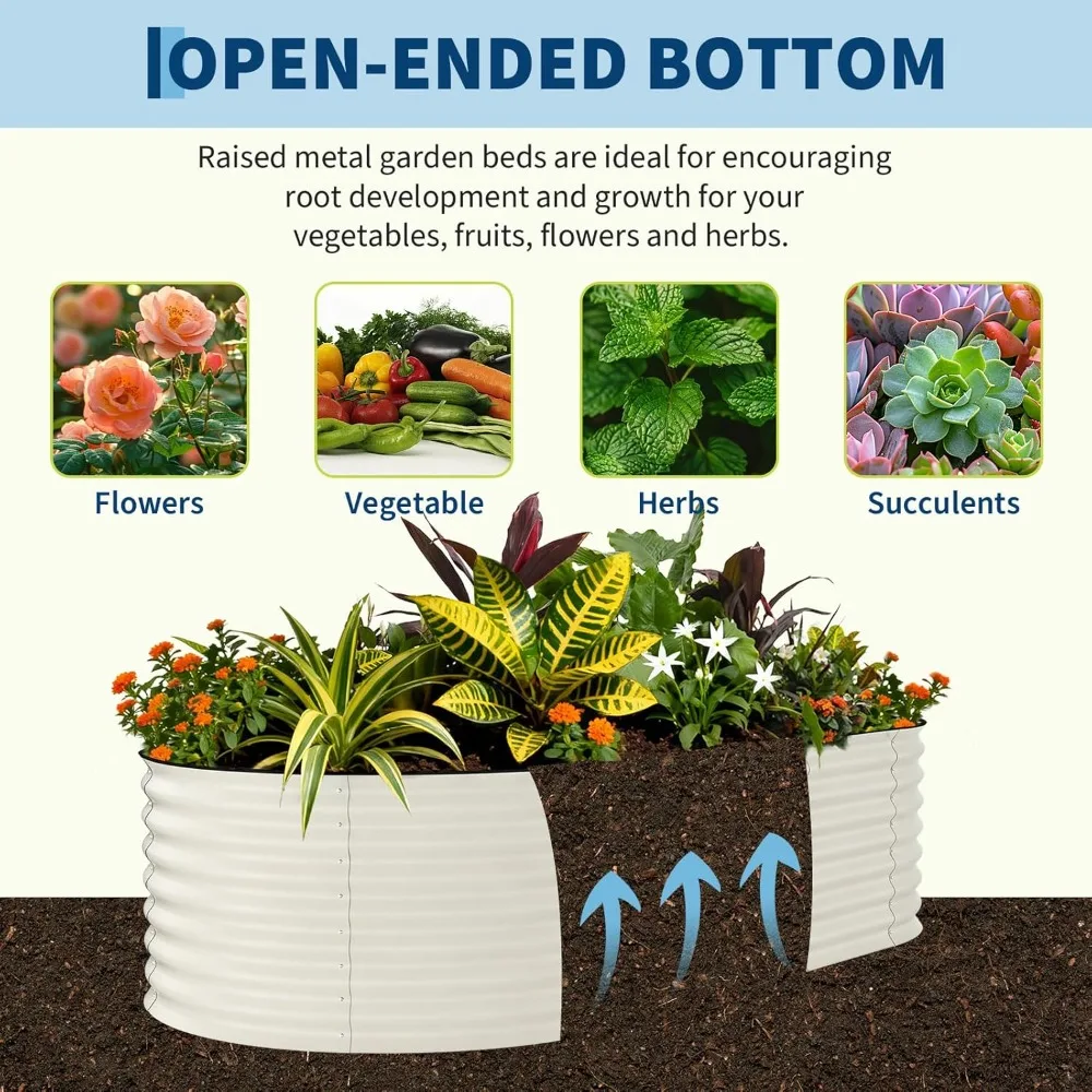 

2 Pack Galvanized Raised Garden Beds - 8x4x2ft Planter Box for Vegetables, Flowers, Rust-Resistant Garden Box, Customized