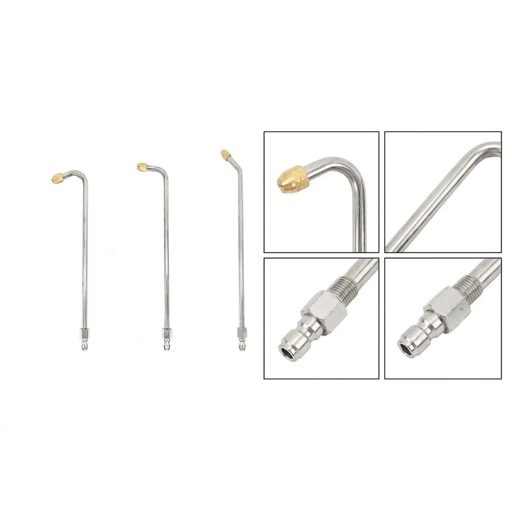 Stainless Steel Pressure Washer Nozzle Set 30deg 90deg U Bend for High Pressure Cleaning of Surfaces and Gutters