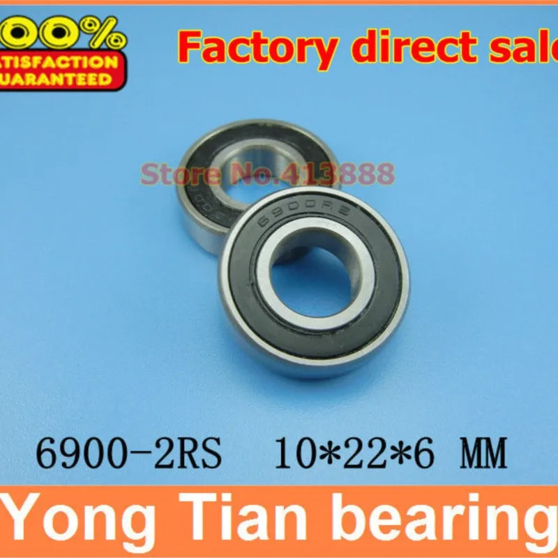 NBZH bearing(1pcs) SUS440C Environmental Corrosion Resistant Stainless Steel Bearings (Rubber Seal cover) S6900-2RS 10*22*6 Mm