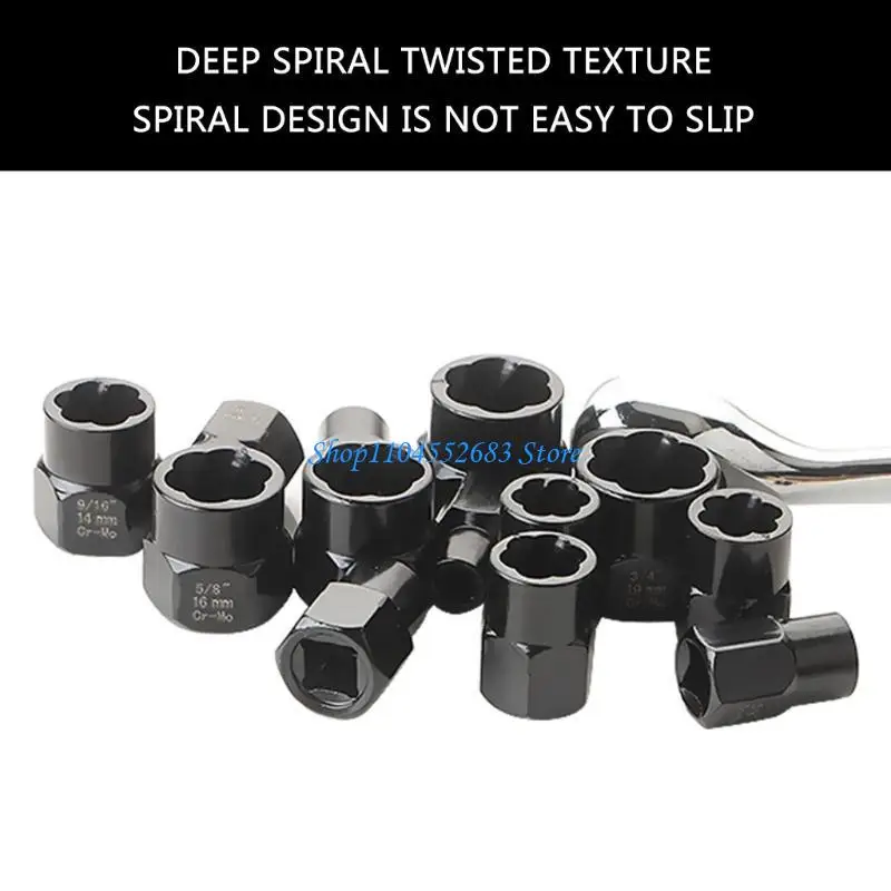 

Y6GD 14Pcs Lug Nut Remover Wheel Lock Removal Extractor Set for Removing Damage