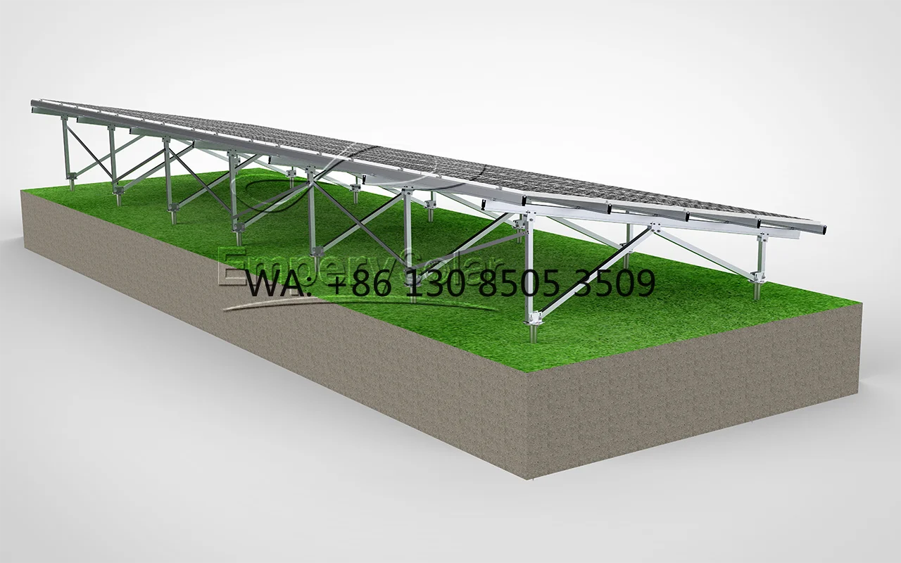 EmperySolar Aluminum Alloy Solar Structure Ground Mounting System with Anodized Surface for Ground Installation Bracket