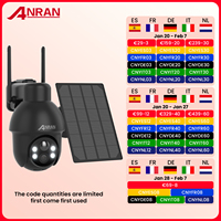 ANRAN 3MP Outdoor Surveillance Camera Alexa-Compatible 2.4G Wireless WiFi Solar Battery Camera Spotlight PIR Motion Detect