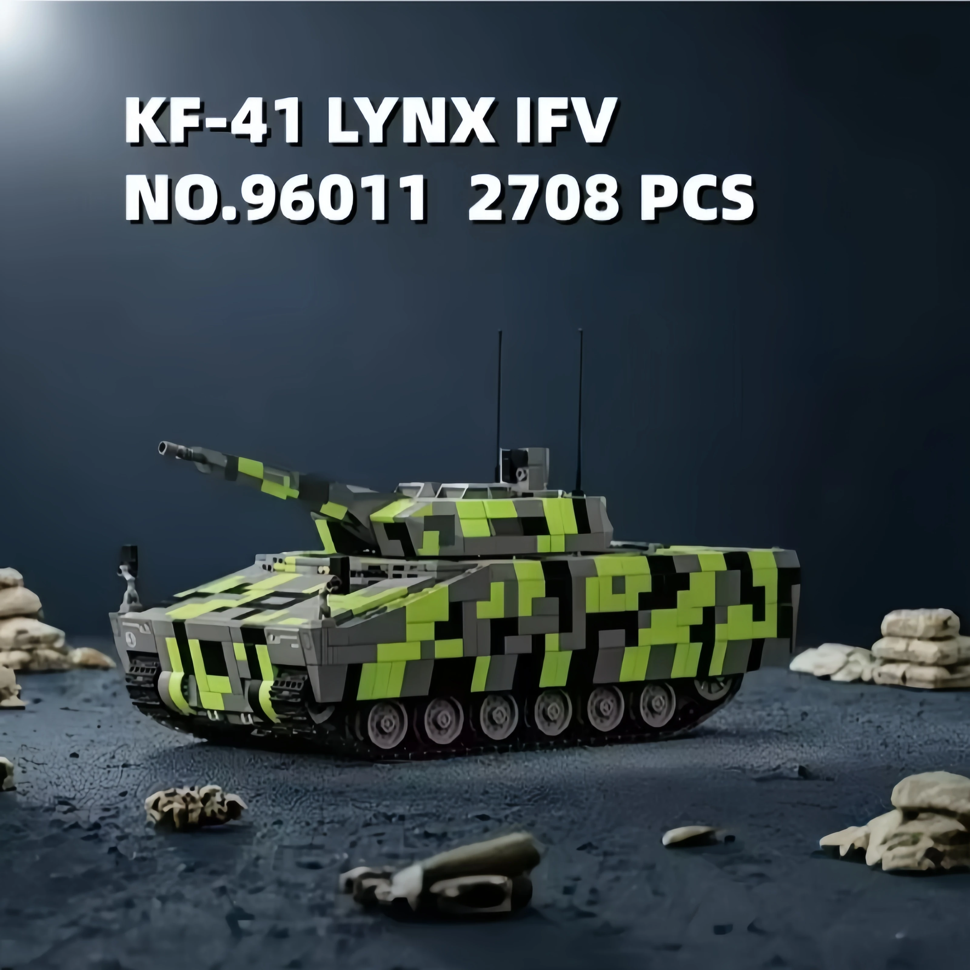 

Creative Military Kf-41 Lynx Infantry Fighting Vehicle Tank Building Block Toy Set DIY Brick Model Boys' Toy Gift