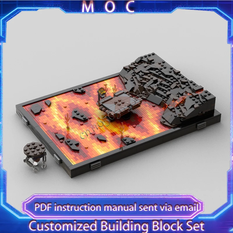 

Набор для сборки модели космического корабля Razorback из серии Diorama On Mustafar, 1263 детали, оригинальные строительные блоки, конструктор, подарок на день рождения