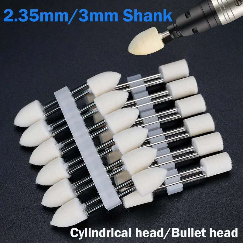 

2.35/3mm Shank Wool Felt Polishing Wheel Felt Buffing Pads Wool Felt Mounted Polishing Buffing Wheel for Dremel Rotary Tool