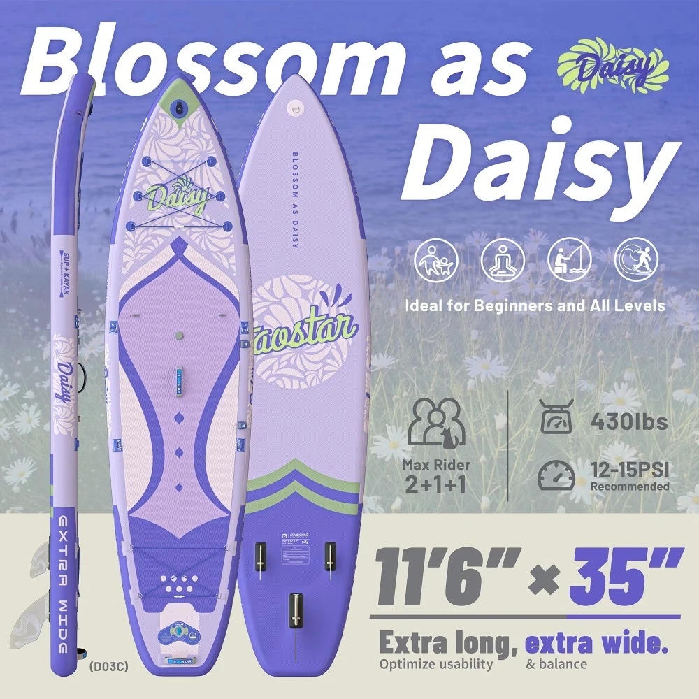 Daisy D03C Wholesale OEM Cheap Customized Logo SUP Paddle Board Rigid Standup Paddle Board  Standing Paddle Board