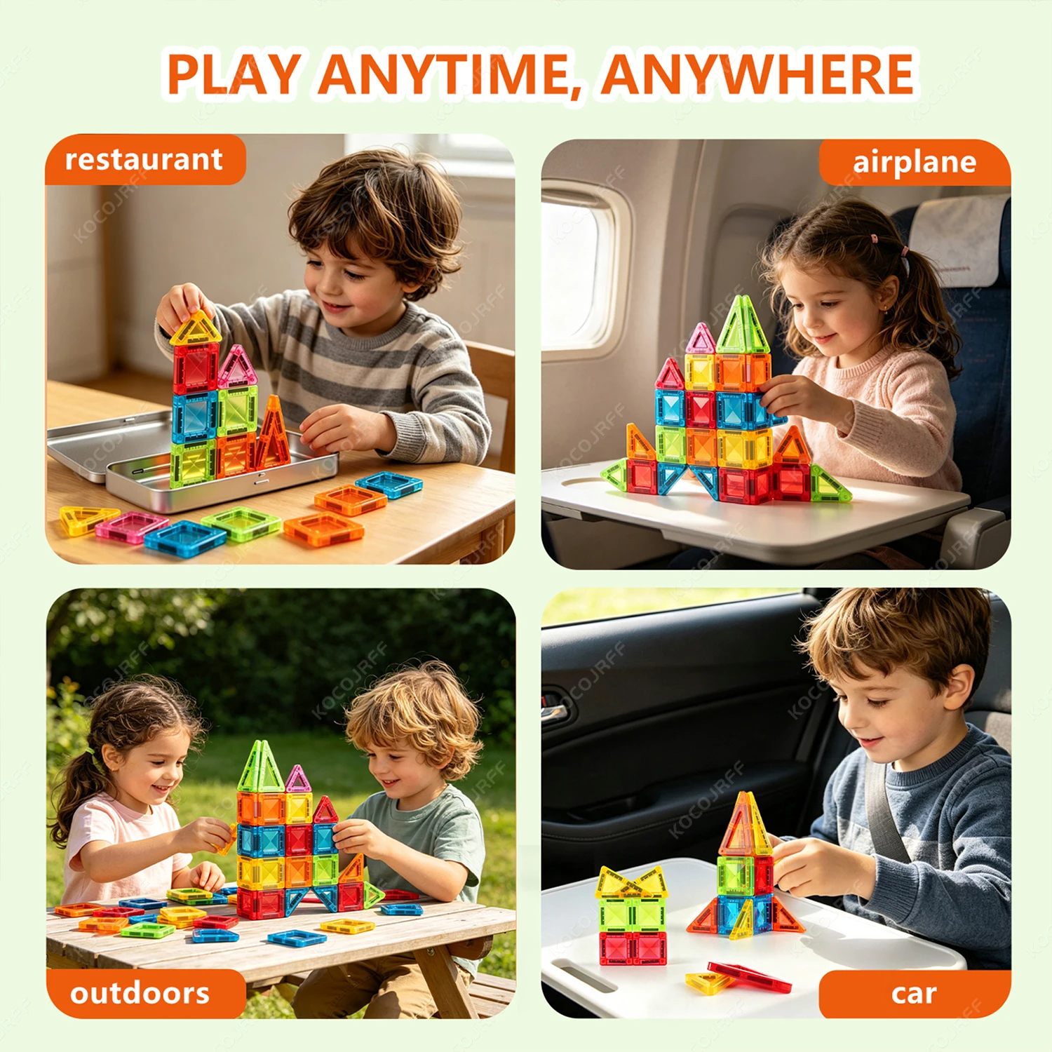 35Pcs Mini Magnetic Building Blocks Children's Toy, Bright Colors and Fun Design, Birthday Holiday Gift, Random Colors