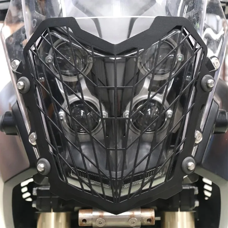 Motorcycle Headlight Guard Protector Grill Cover Aluminum for Yamaha TENERE 700 2020-2024 headlight cover protection