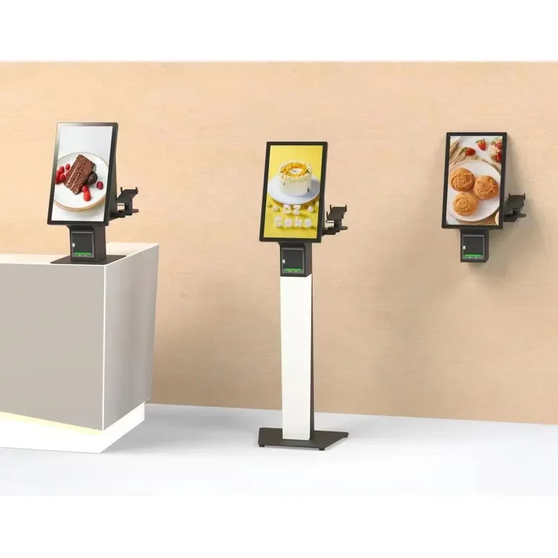 Restaurant 21.5 Inch Order Touch Screen POS System Self Pay Machine Self Service Order Payment Kiosk