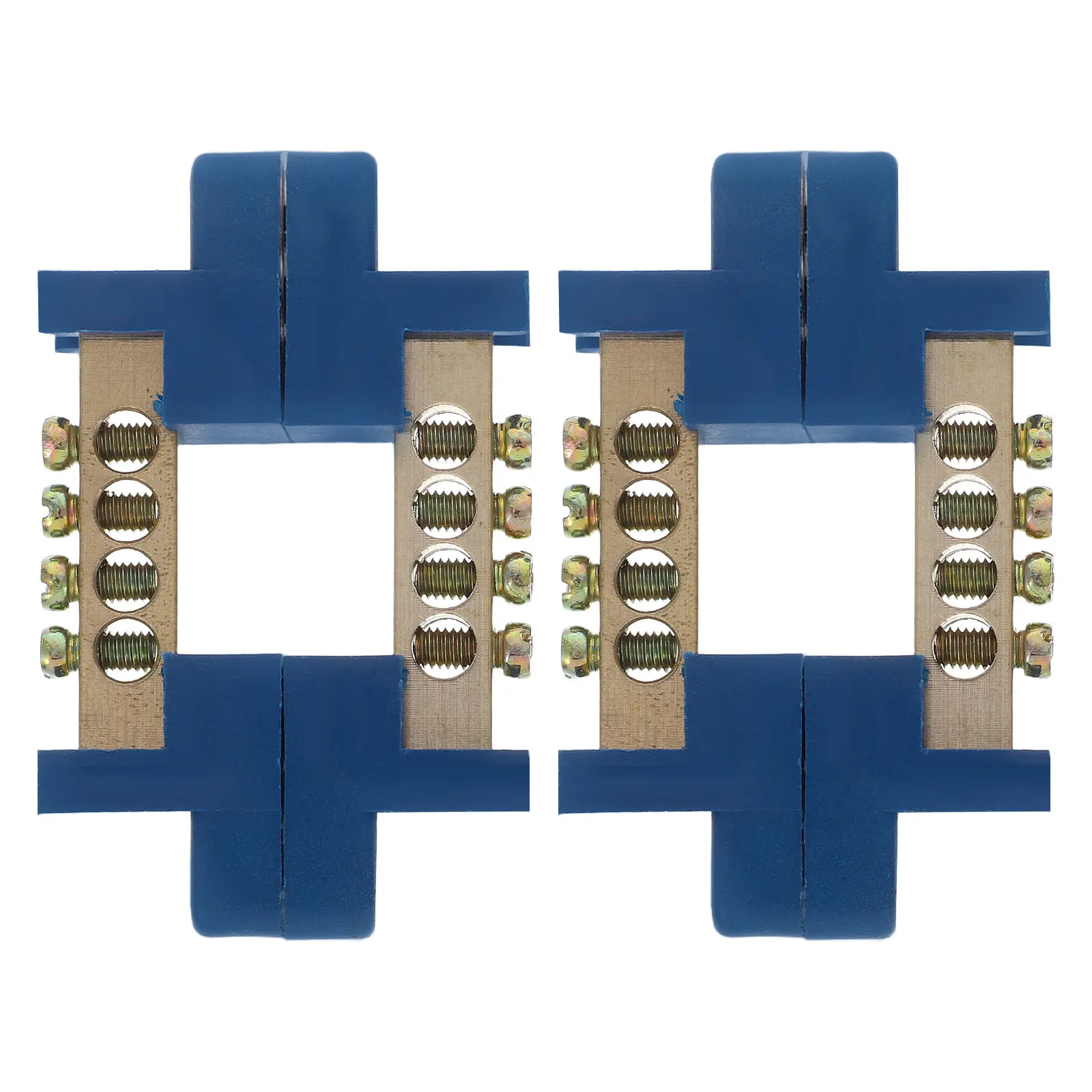 4Pcs Ground Bus Bar Copper Terminal Block Bridge Style Enhanced Grounding Performance Efficient Heat Dissipation for Electrical