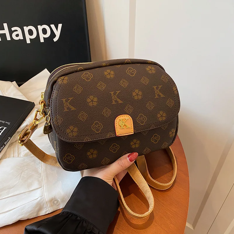 

Круглая сумка с принтом 202, винтажная женская сумка через плечо, шикарная сумка через плечо, ретро-сумка для телефона, модная сумка «день-ночь» ​