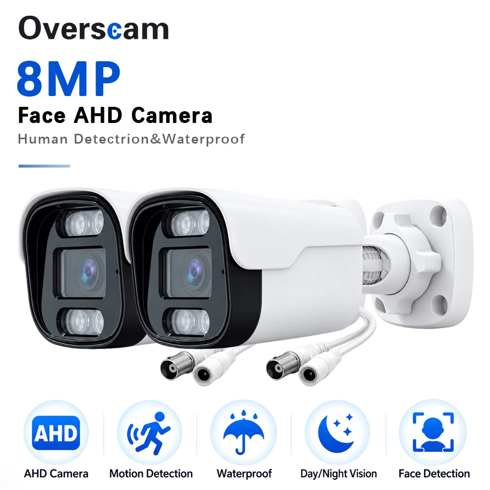 8MP AHD Security Camera Face Detection Outdoor Bullet CCTV Camera Motion Detection Analog Wired Surveillance Camera BNC HD Video