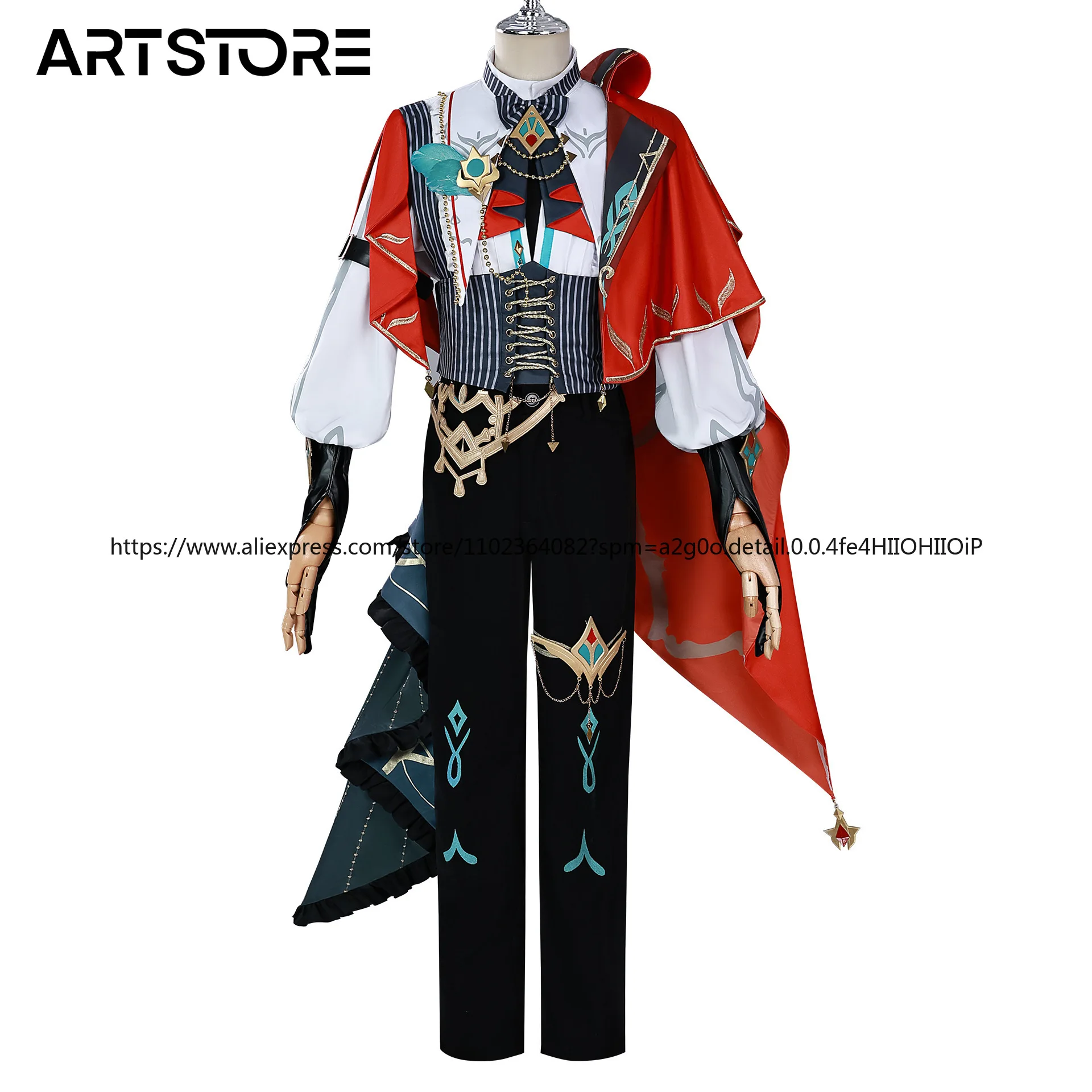 GenshinImpact Kaveh Cosplay Costume Outfit Men Women Carnival Halloween Party Role Play Uniform Wig Shoes Suits Prop