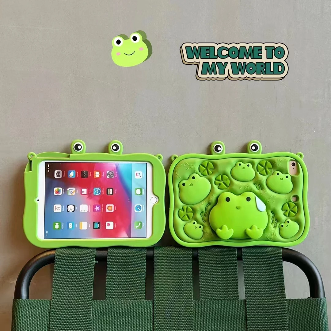 Kids Cartoon Frog Table Case for iPad mini 7/6  Pro 11 inch 22 21 20  Tablet Cover For iPad 9.7 5th 6th 10.2 9th 8th 7th 10th