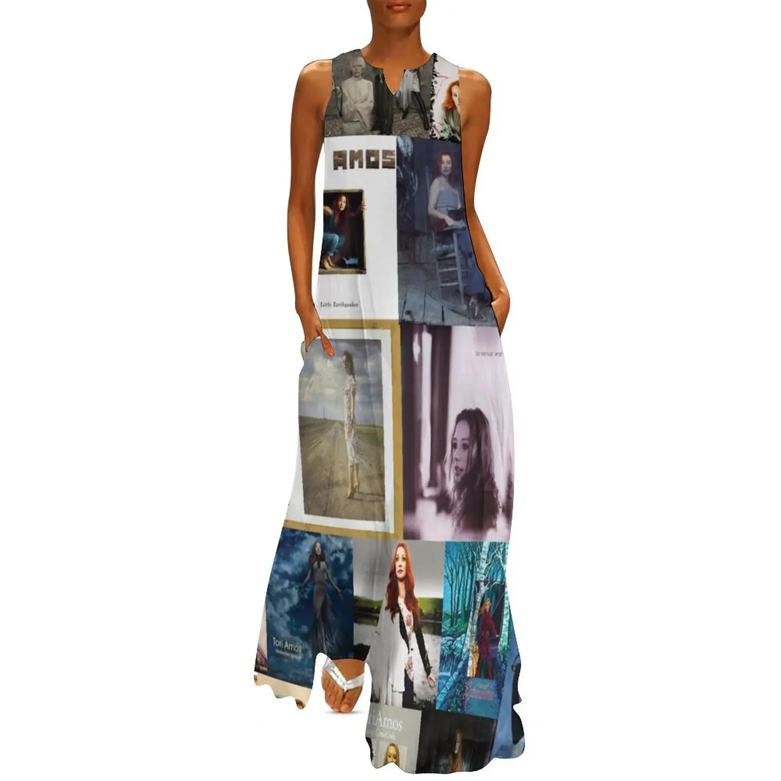 

Tori Amos Album Records Collage Collection Print Long Dress evening dress wedding guest dress 2025