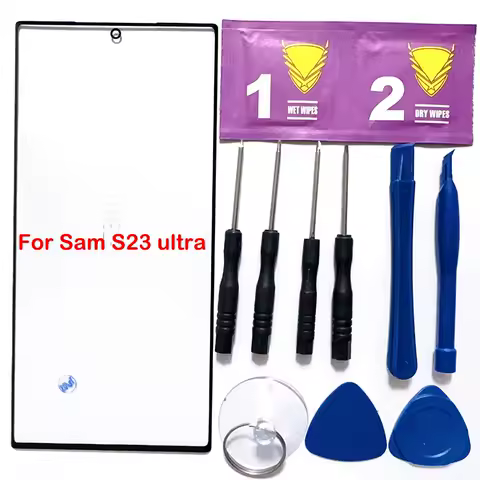 OCA + Glass Repair Kits for Samsung Galaxy S24 S23 S22 S21 S20 Ultra Plus LCD Touch Outer Glass Replacement Front Screen Glass