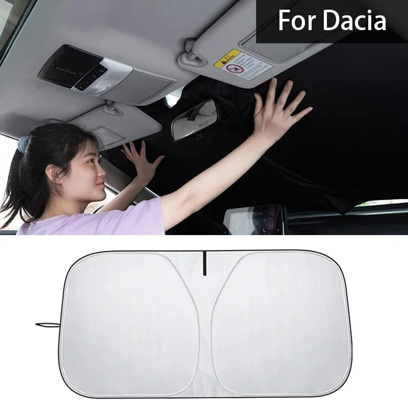 Car Windshield SunShade Cover Tools Auto Accessories For Dacia Duster Logan Spring Sandero Stepway Dokker Lodgy Jogger MCV 2019