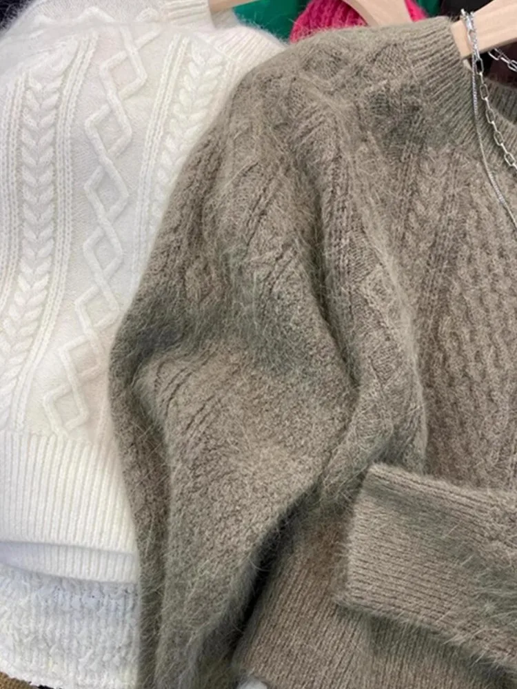 سترة محبوكة من Ele ort Thiened للنساء بطبقة أساسية للخريف والشتاء قابلة للتنفس ذات حجم صغير شخصي...