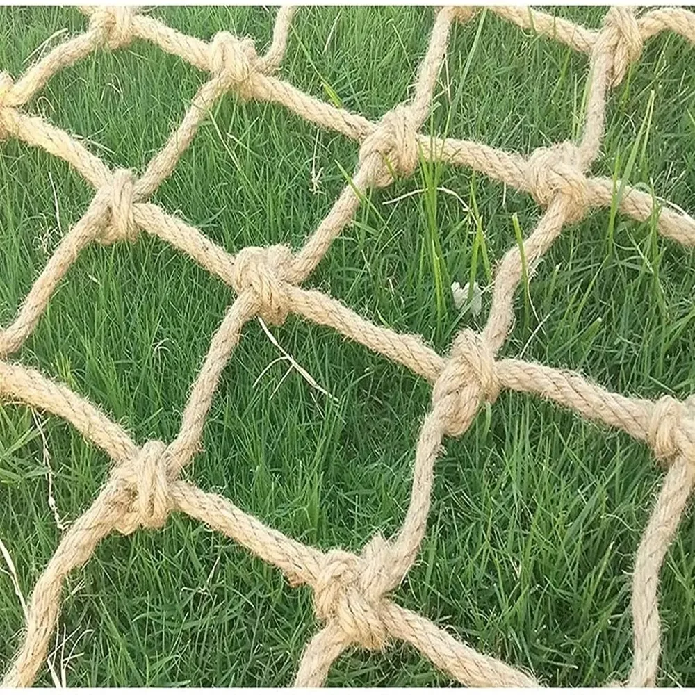 Hemp Rope Climbing Net Garden Balcony Nature Jute Rope Child Safety Net Wall Decoration DIY Craft