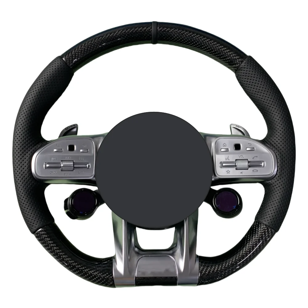 

High Quality Customized Carbon Fiber Suitable for Mercedes Benz 809 GLC AMG Model With Knob Luxury Car Steering Wheel