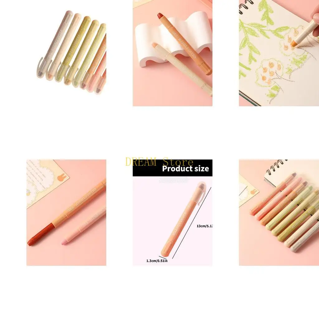 8x/Set Highlighter Pen Aesthetic Highlighter Markers Fluorescent Pen Highlighters Set Bible Marker Pen best sale
