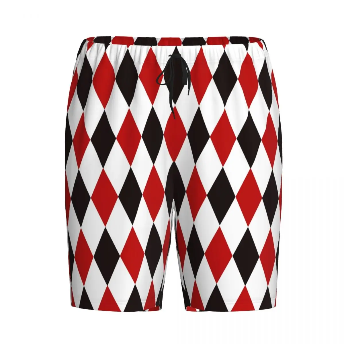 

Custom Harlequin Plaid Playing Cards Diamond Shorts Sleeping Pants Men Pajama Pants Lounge Sleep Sleepwear Bottoms