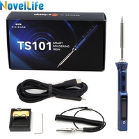Original TS101 Electric Soldering Iron Adjustable Temperature USB Portable Digital Welding Station 65W Mini TS100 Upgraded