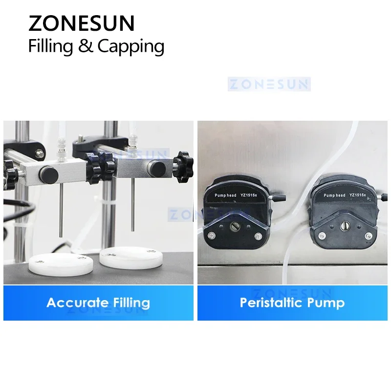 ZONESUN عبوة عطور قطعة واحدة رائحة العطر EDT EDP مضخة سيراميك صغيرة الحجم ماكينة تعبئة السوائل ZS-AFC17