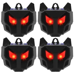 4 Pack Solar Nocturnal Animal Repeller Outdoor, Predator Deterrent with Red Lights, Wild Animals Repellent