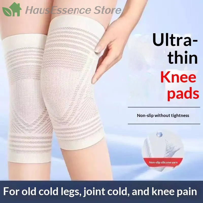 ※1Pair Summer Knee Cover Breathable Non-slip Joint Pain Relief Compression Kneepads Air Conditioning Thin Warm Knee Brace