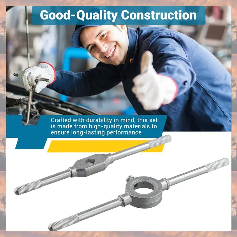 

2025 Trend 20Pcs Metric Hand Tap And Die Set M3-M12 Screw Thread Plugs Straight Taper Reamer Tools