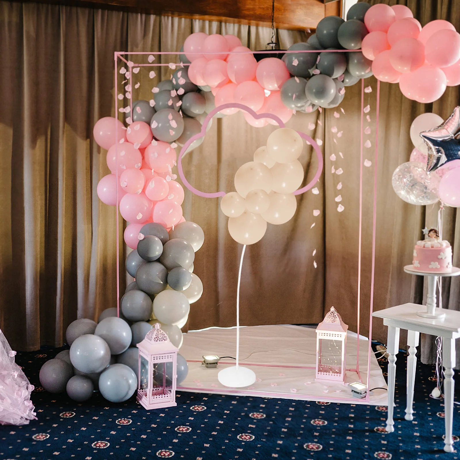 

Balloon Arch Frame Stable Balloon Column Holder Easy Use for Wedding Birthday Party Event Decoration Backdrop Holder