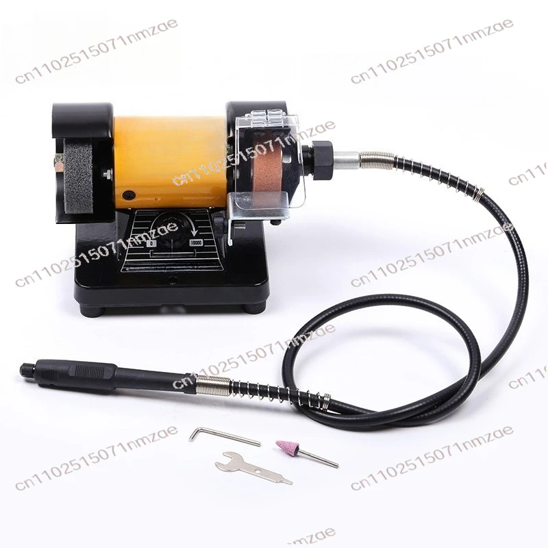 3" Mini Bench Grinder with Variable Speed 110V/220V for Grinding Polishing Carving