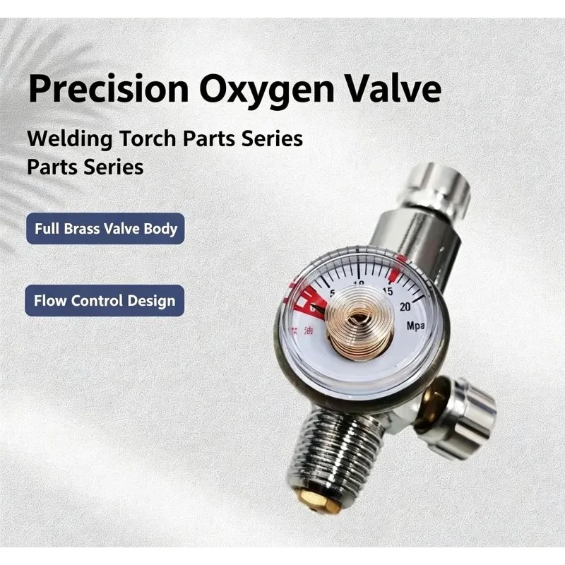 Oxygen Cylinder Valve Pressure Reducer For 2L Portable Welding Torch Precision Welding Torch Replacement Fitting