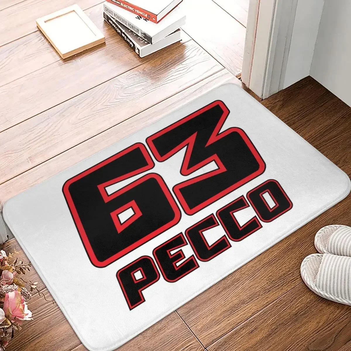 Pecco Bagnaia 63 2022 Doormat Rug Carpet Mat Footpad Polyester Non-slip Cushion Entrance Kitchen Bedroom Balcony Toilet