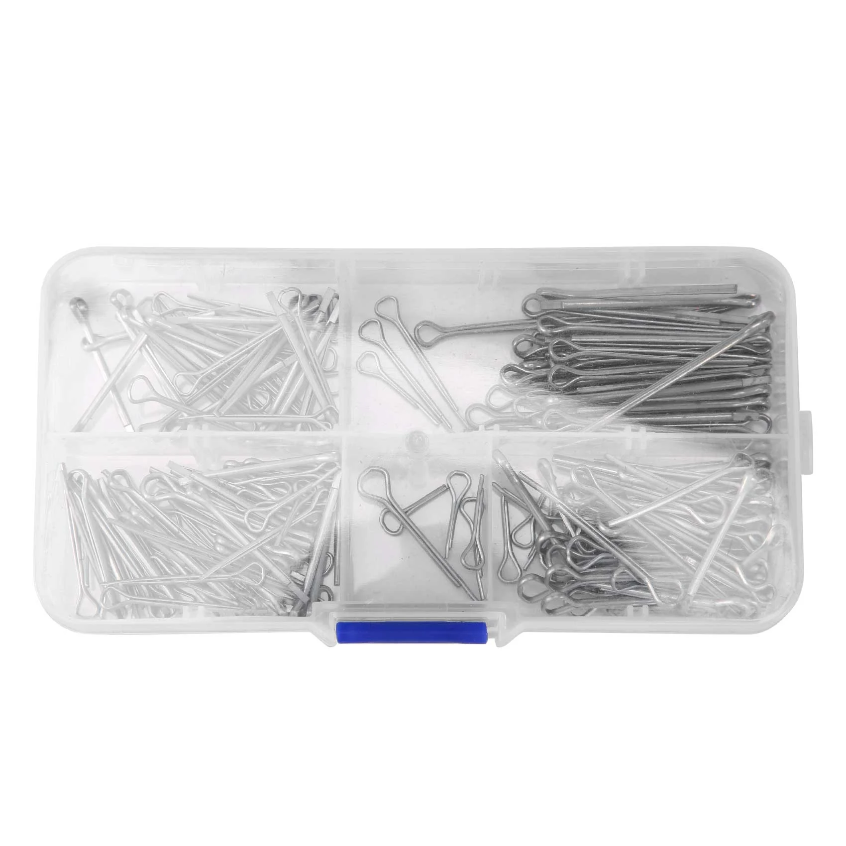 WFF 175Pc SPLIT PINS Cotter Fixings Set Assorted Sizes Zinc Plated Steel Hard Case