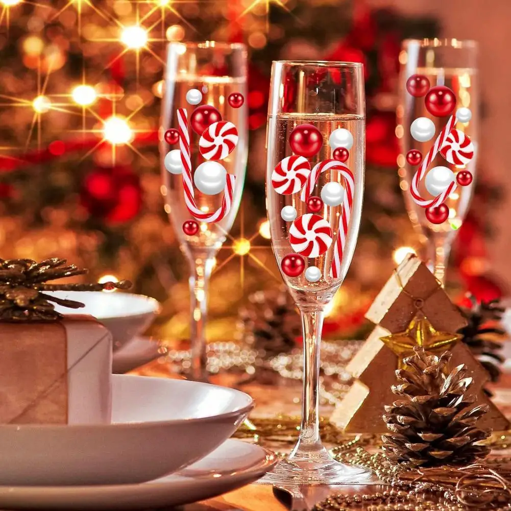 Conjunto de Enchimento com Grânulos De Cana De Doces, Enfeites De Vaso Para Festas De Natal Festivo, Pérolas Falsas Para Casa Decoração De Mesa, Festa