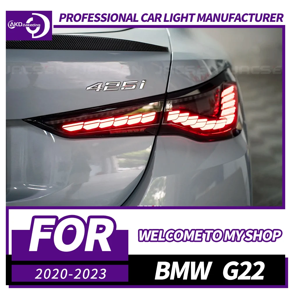 

AKD Tail Lamp for BMW new 4 series M4 LED Tail Light G22 G23 G82 GSL 425I 430I Rear Fog Brake Turn Signal Automotive Accessories