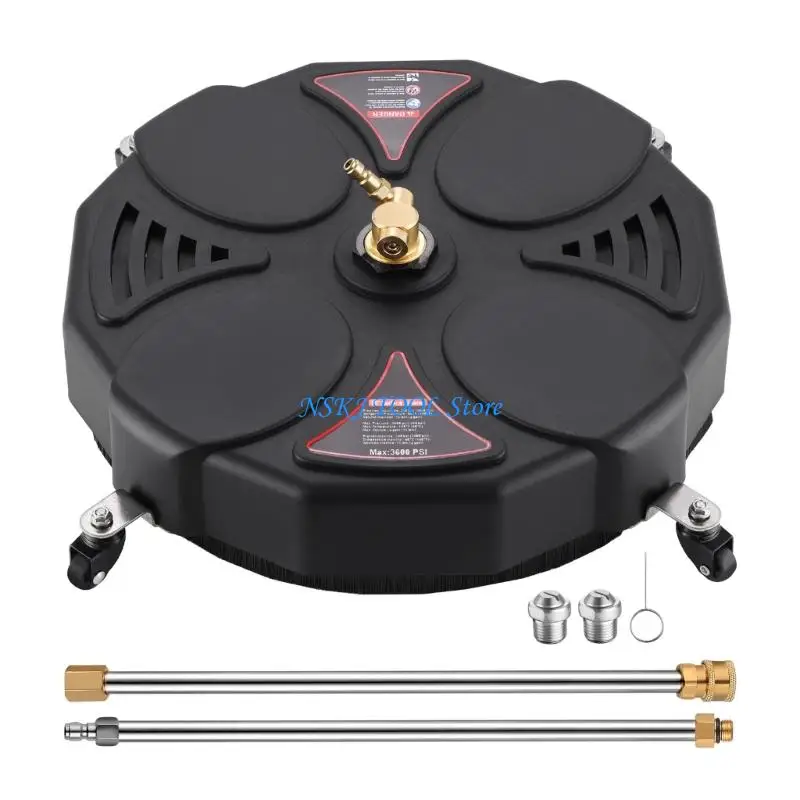 

L8RC Driveway Patio Surfaces Cleaner Attachment 3600psi Pressure Washer Triple Wheel System