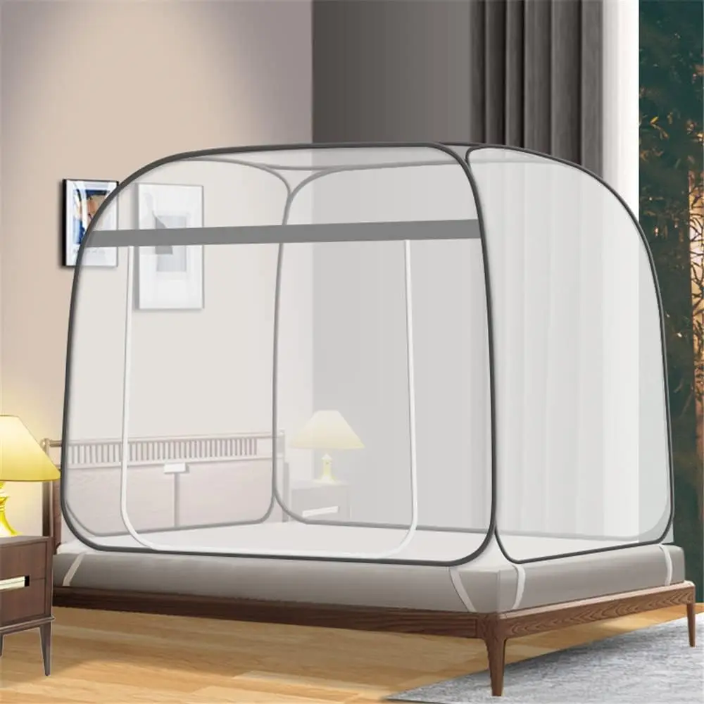 

Портативная москитная сетка King Size для патио, кровати или палатки, серая (87x79 дюймов) - простая установка и долговечность