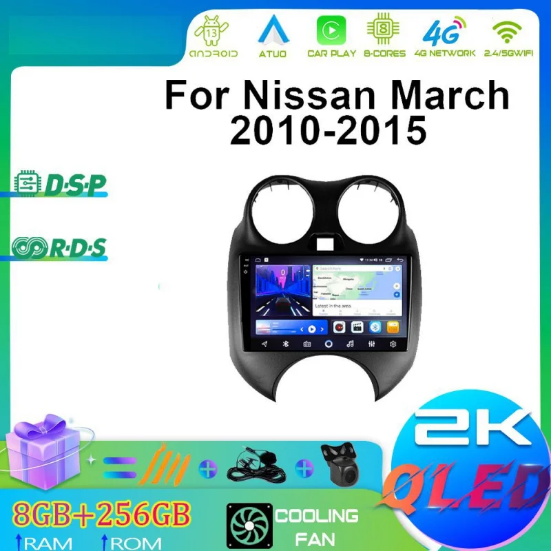 

For Nissan March 2010 2011 2012-2015 Car Intelligent Systems Android Car Player GPS WIFI Carplay 4G Car Radio Navigation Stereo