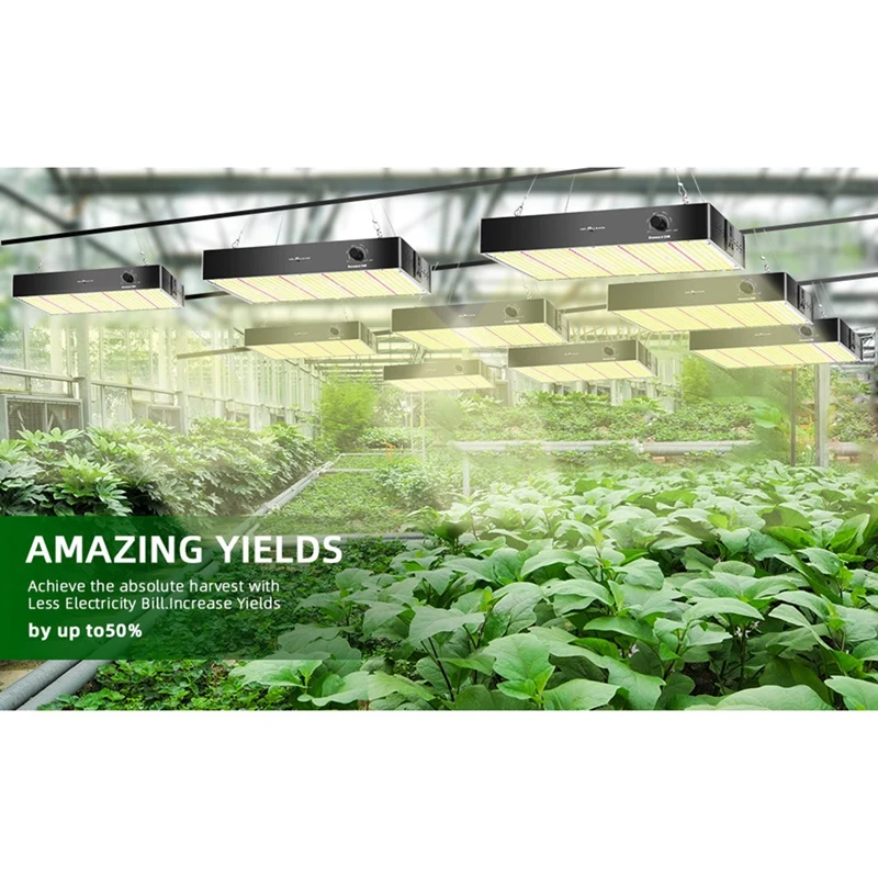 ABDJ-200W PB2000 светодиодный светильник для выращивания растений полного спектра с регулируемой яркостью бесшумный вентилятор для комнатных растений, цветов, овощей, рассады, освещение