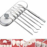 Dental Oroscope Dental Scraper Calculus Tweezers Oral Mirror Dental Instruments Stainless Steel Forceps Probe Set Dental Tools