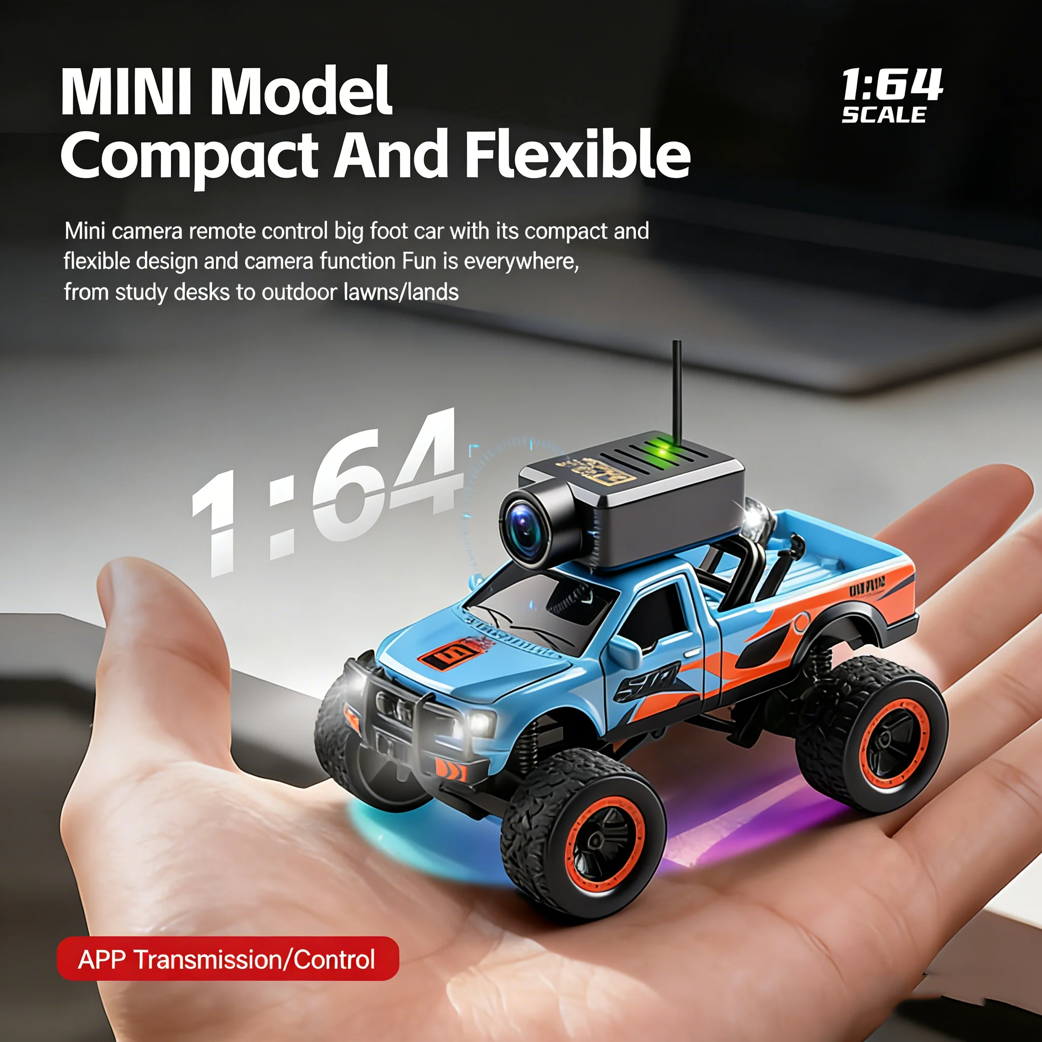 

Радиоуправляемая машинка Wltoys 6407 1/64 с FPV-камерой, высокоскоростная дрифт-машинка с управлением через приложение, полноприводный радиоуправляемый автомобиль, настольная игрушка