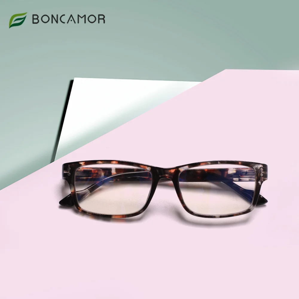 

Boncamor 2022 Autumn Hot Sale Reading Glasses For Women Blue Light Blocking Color Rectangular Frame Men Computer Reader