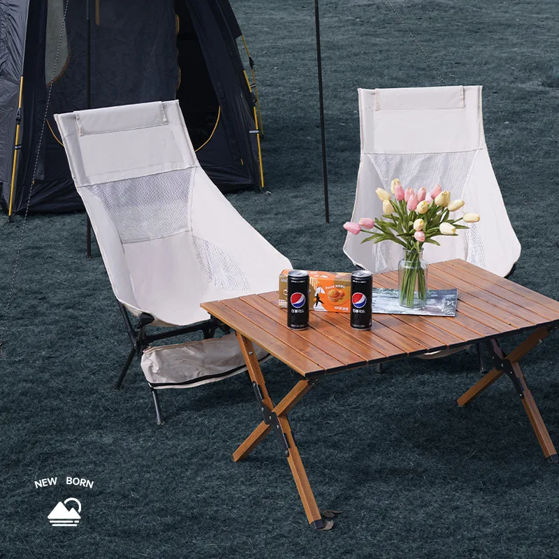 Outdoor folding chair portable camping chair ultra light moon  leisure fishing outdoor  high back beach 접이식의자  folding stool