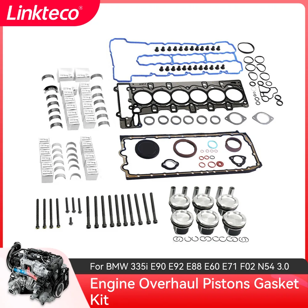 Engine Overhaul Pistons Gasket Kit For BMW 335i E90 E92 E88 E60 E71 F02 N54 3.0