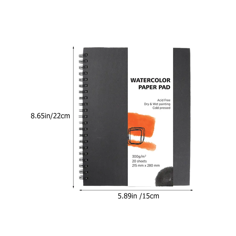 2Pcs Watercolor Sketchbook Artist Hardcover Drawing Sketch Pads for Student Professional Art Creation Portable Sketchbooks
